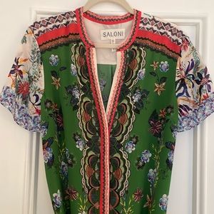 Saloni silk dress size 8